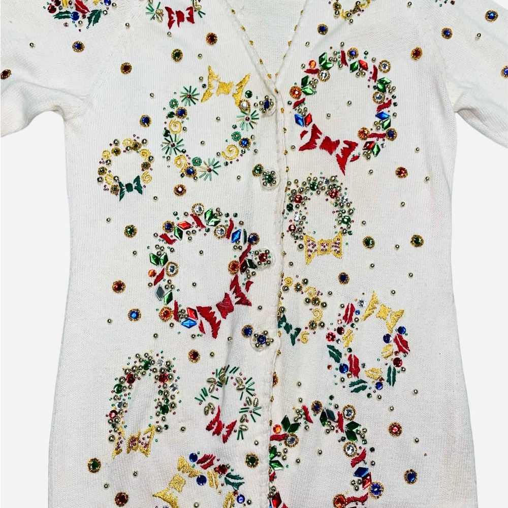 Vtg. Michael Simon New York Wreath Sweater